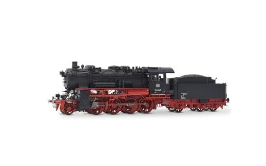 DB, locomotiva a vapore classe 56.20, caldaia con 3 duomi simmetrici, livrea nera/rossa, ep. III, con DCC sound decoder