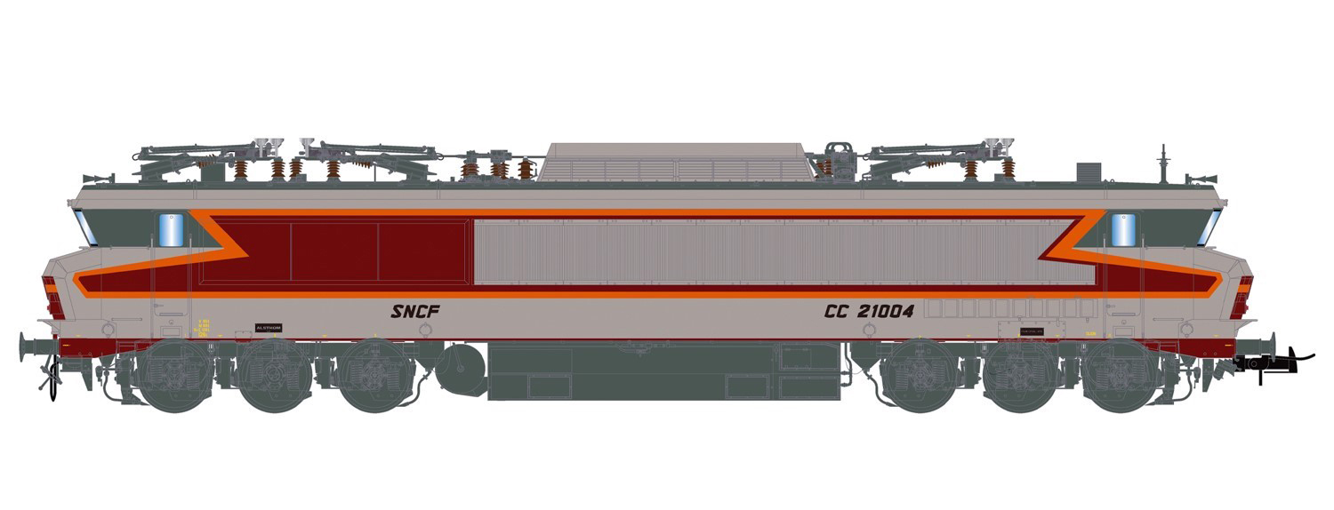 Locomotive électrique CC 21003, livrée béton, époque IV SNCF