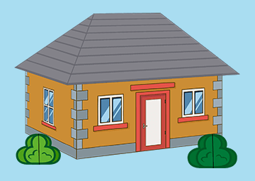 PLAYTRAINS Print and Stick HOUSE 360x255