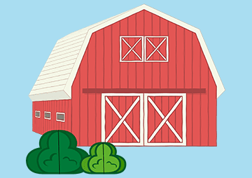 PLAYTRAINS Print and Stick BARN 360x255