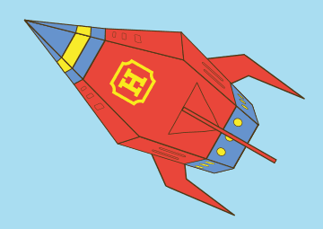 PLAYTRAINS Print and Stick ROCKET 360x255