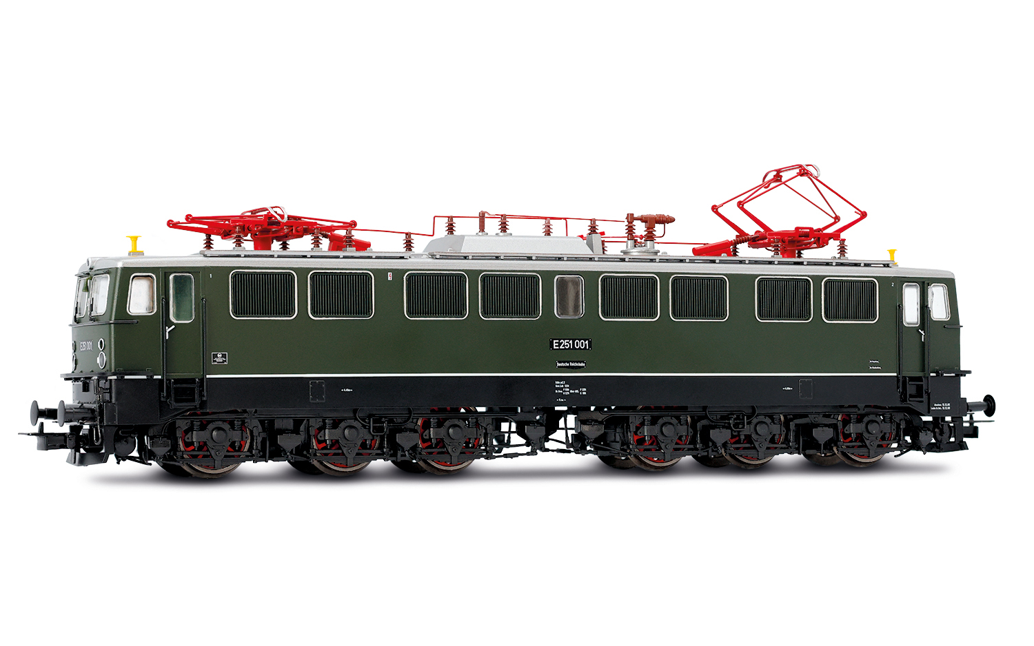 HR2941 DR, 6-axle electric locomotive E251 001, green livery with black ...
