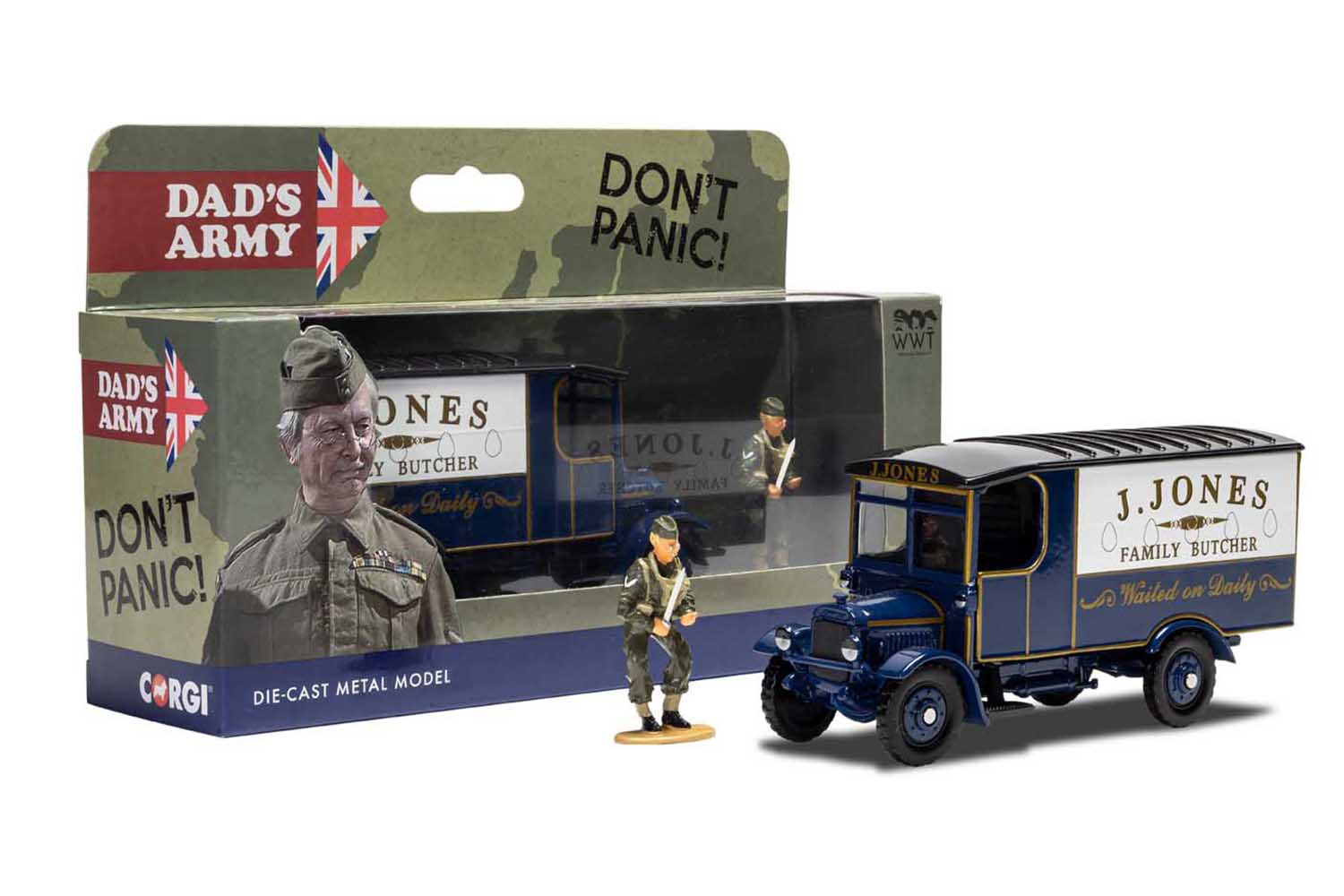 Corgi CC09003 Dads Army TV Series J.jones Thornycroft Van and Mr Jones Figure for sale online