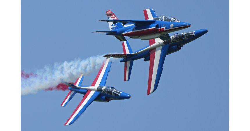 A Airfix and Corgi Aerodrome marks the 70th Anniversary season of the Patroille de France with a La Ferte Alais Airshow review