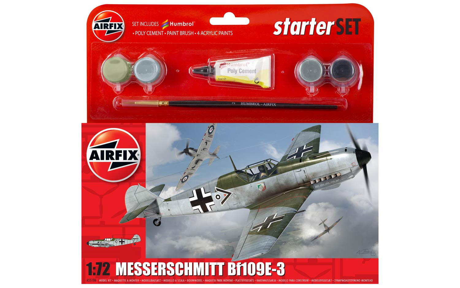 Small Starter Set - Messerschmitt Bf109E-3