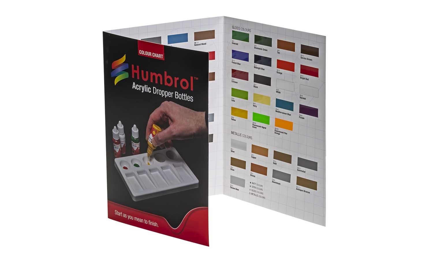 Humbrol Acrylic Colour Chart with hi-spec printing