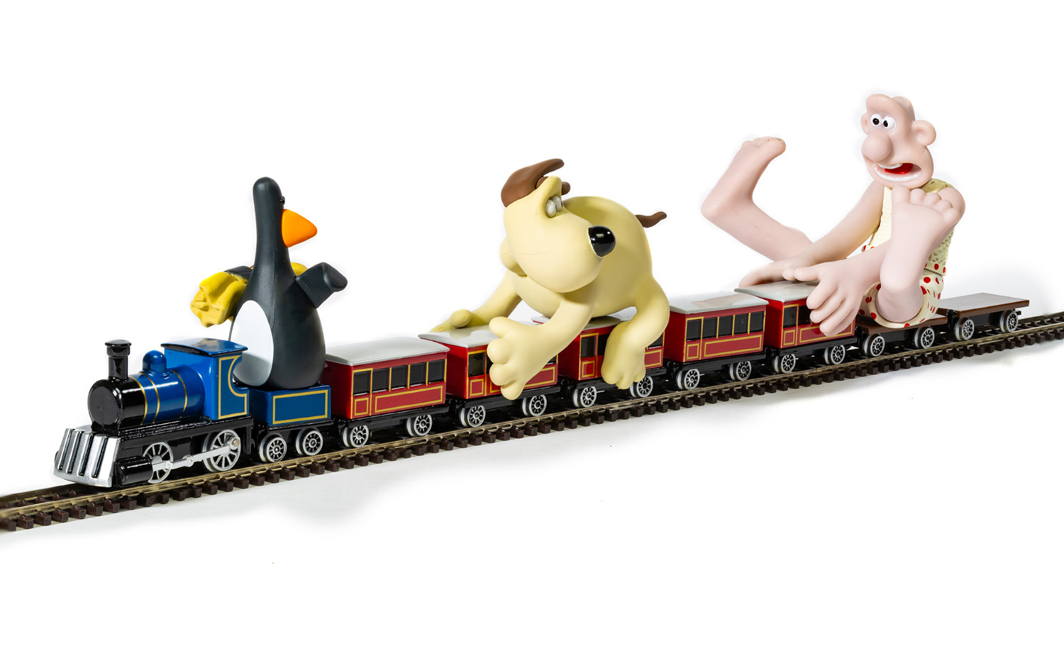 BUNDLEC09 Wallace Gromit The Wrong Trousers Train Set Chase