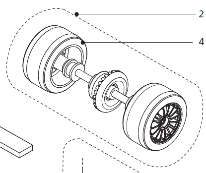 rear axle assy, Start Rally Car Rear Wheel Axle Assembly (C3239)