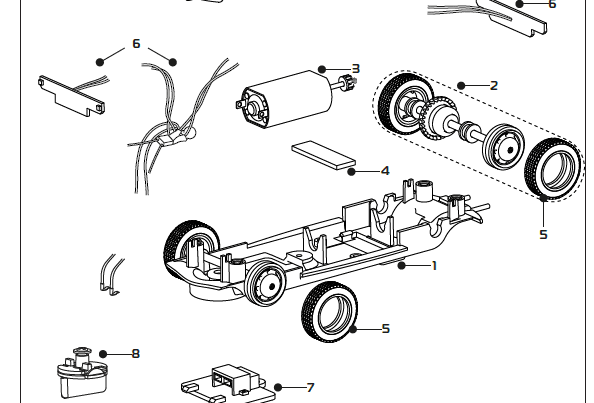 Motor / pinion, VW Beetle Motor and Pinion Assembly (C3204)