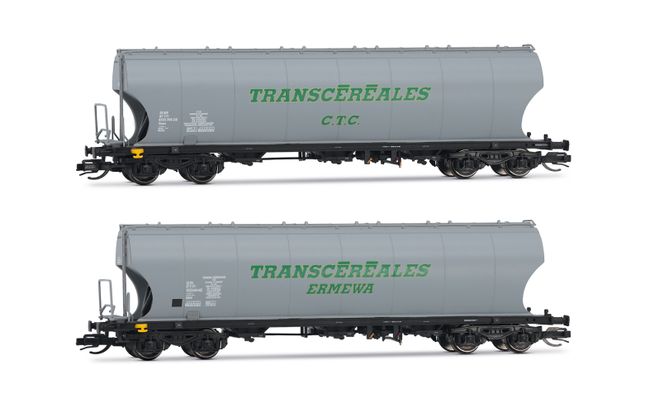 F-SOCO, 2-unit pack cereal 4-axle hopper wagons “Transcéréales”, period V