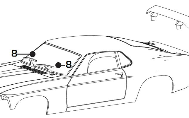 Accessory pack, ASSY BAG WIPERS SPOILER C4176