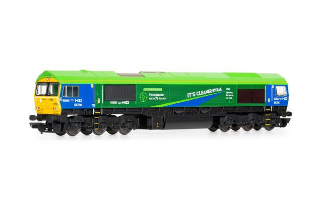 GBRf, HS2 Class 66, Co-Co, 66796 'The Green Progressor' - Era 11