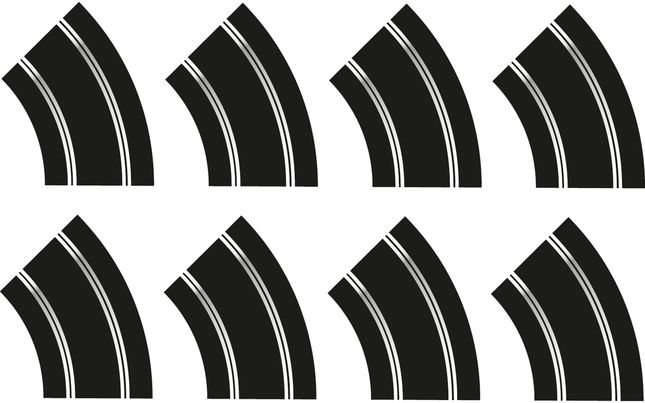 Scalextric R2 Curves (x8) Track Extension Pack