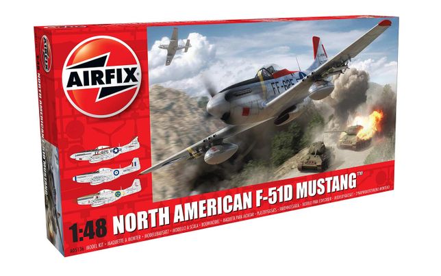 Airfix 1/48 Scale North American F-51D Mustang Parts Tree B from Kit No A05136