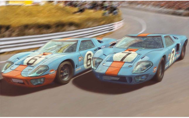 SUPERSLOT FORD GT40 WINNER LE MANS 1969 TWIN PACK GULF ICKX SCALEXTRIC H4041A 