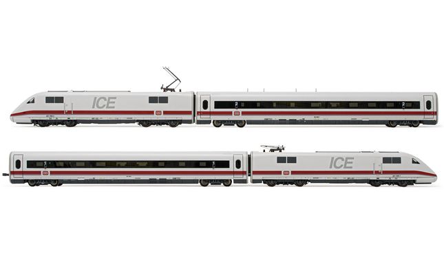 DB, 4-unit set, highspeed EMU ICE 1 class 401, white/red livery, including motorized head, dummy head and 2 intermediate coaches, period IV-V