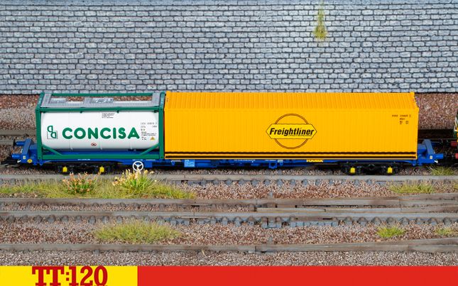 Touax KFA Container Wagon with 1x20 &amp; 1x40 Containers