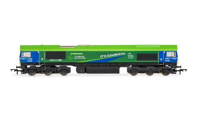 GBRf, HS2 Class 66, Co-Co, 66796 'The Green Progressor' - Era 11
