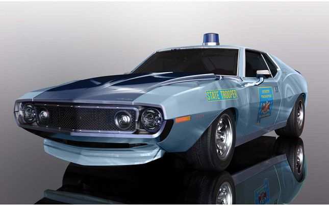 C4058 Scalextric | AMC Javelin Alabama State Trooper - Slot Car