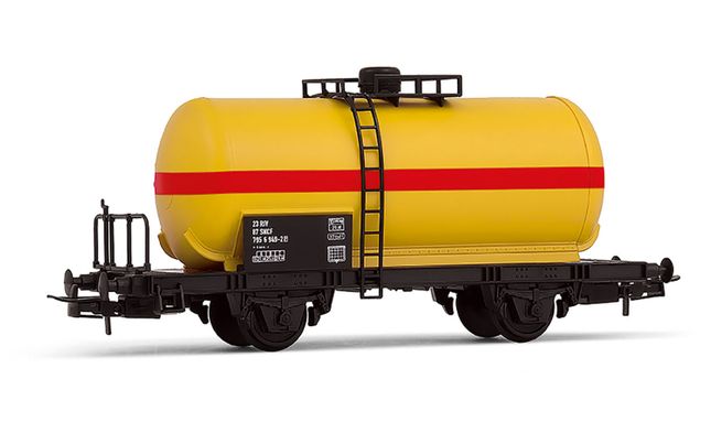HJ6140 Jouef Junior (H0 1:87) Tank wagon 2 axles, yellow and red