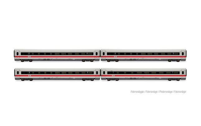 DB AG, ICE1, Tz 186 „Chur”, 4-tlg. Set Zwischenwagen (1 x Wagen 1. Klasse + 3 x Wagen 2. Klasse), „Bock auf Graubünden”