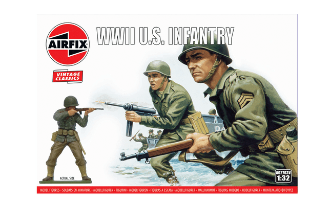 Figurines Soldats Airfix 1/72 WW2 Infantry Américaine - Lot De 48, échelle 1/72, Occasion