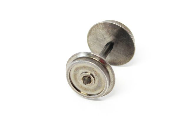 AC wheel sets (4 pcs.), axle length: 24,25 mm, wheel diameter: 10,50 mm, e.g. fits for UIC X coaches (Rivarossi, Electrotren) as well as Talgo III and Talgo Pendular trains (Electrotren)