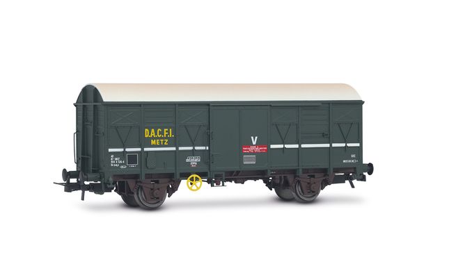 SNCF, 2-axle covered wagon G4 "D.A.C.F.I." Metz, green livery, ep. V