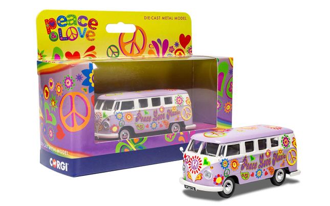 CC02730 Volkswagen Campervan - Peace Love and Music