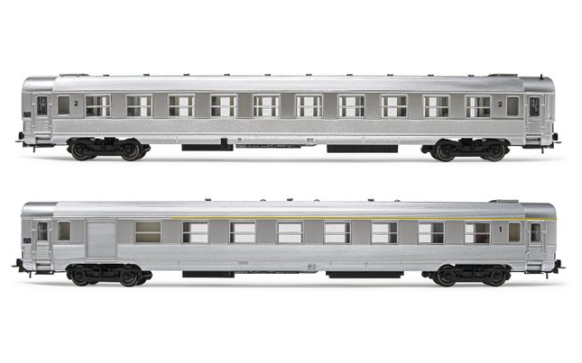 HJ4145 SNCF, 2-unit set of DEV Inox coaches, including 1 x