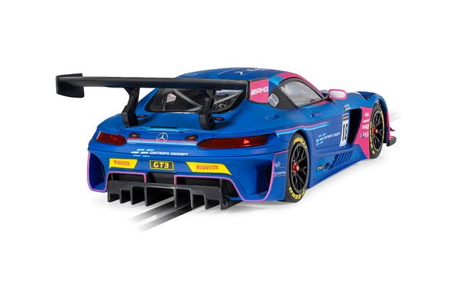 Scalextric C4242 Mercedes AMG GT3 – British GT 2020 Modell, Schwarz/rosa, Maßstab 1:32, Slotcar Für Rennstrecken