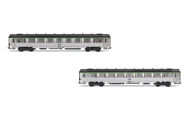 HJ4177 SNCF, 2-unit pack short DEV Inox coaches (2 x B8 2nd
