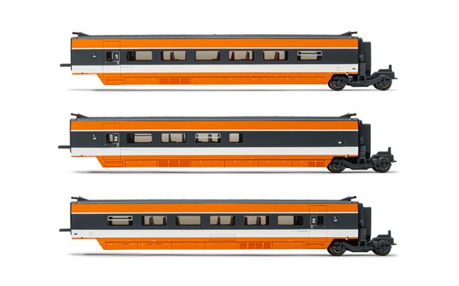 HJ3011 SNCF, 3-unit additional set of TGV Sud-Est coaches, orange