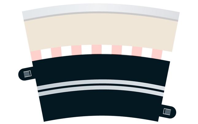 Single Lane Radius 3 Curve 22.5 x 4