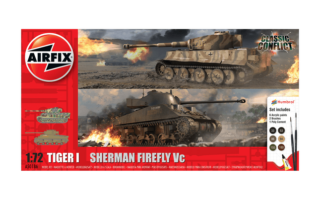 Airfix 1/72 Classic conflit Tiger 1 vs Sherman Firefly # A50186 