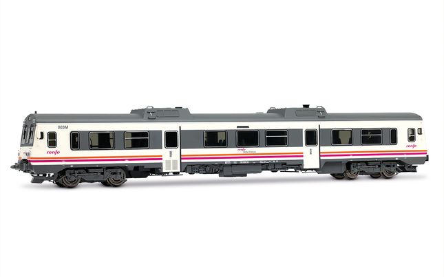 RENFE, diesel railcar 9-596-003-4, “Media Distancia” livery, ep. VI