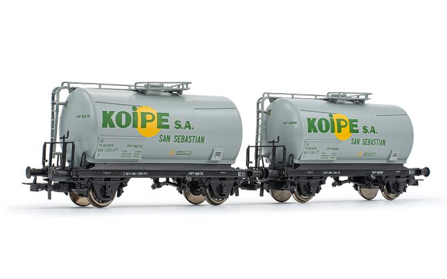 HE6029 RENFE, 2-unit set of 2-axle tank wagons, grey HE6029 RENFE, 2-unit set of 2-axle tank wagons, grey