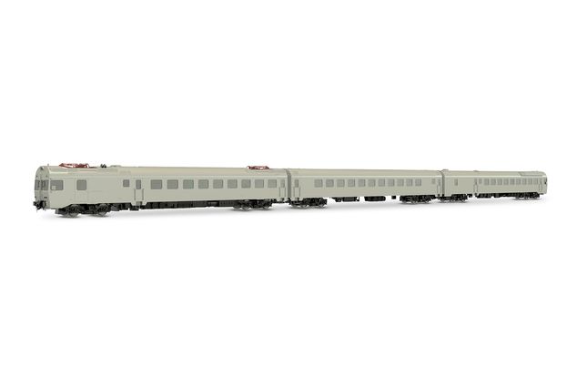 RENFE, 3-unit EMU class 444, unit 444-004 in original red/yellow livery, ep. IV, with DCC decoder