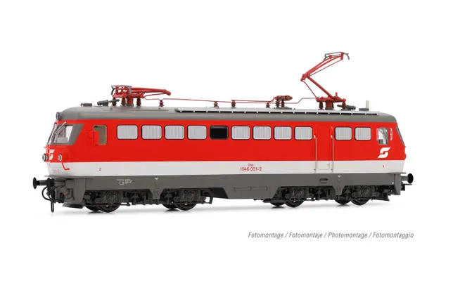 ÖBB, electric locomotive 1046 001-2, red/grey livery, period V, with DCC-sounddecoder