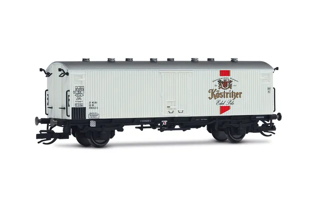 DR, 2-unit set of refrigerated wagons, "Köstritzer Bier", ep. IV