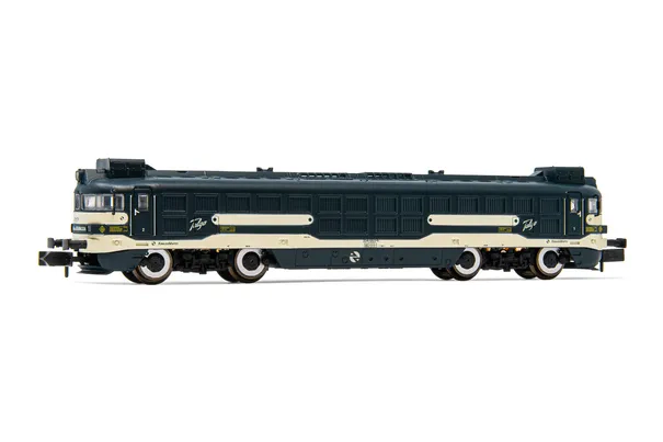 RENFE, Diesellokomotive 354-003 "Virgen de la Encarnación", in blau/beige Lackierung, Ep. V, mit DCC-Decoder
