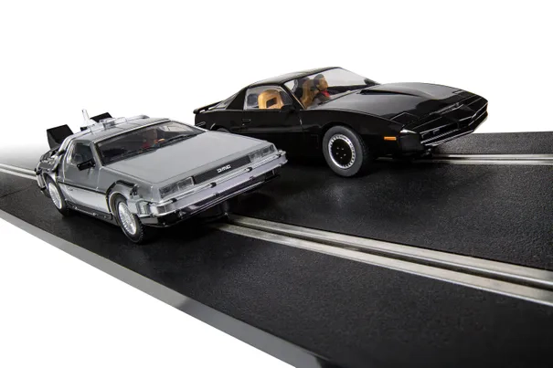 Scalextric 1980s TV - Back to the Future vs Knight Rider Race Set