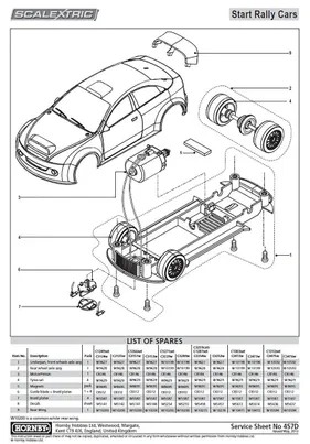rear axle assy, Start Rally Car Rear Wheel Axle Assembly (C3239)