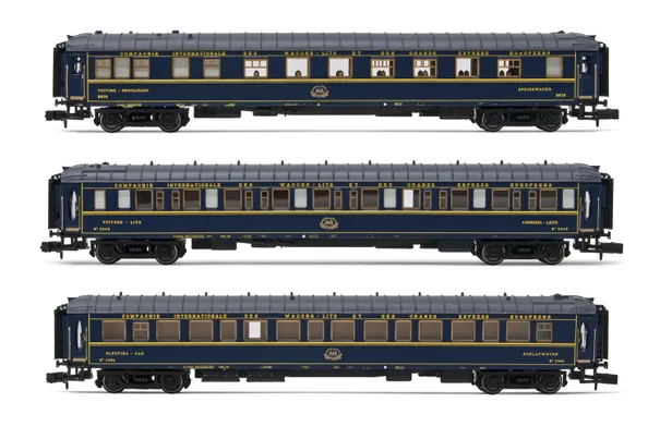 CIWL, set di 3 carrozze "Train Bleu", composto da 1 carrozza ristorante e 2 carrozze letti Lx, ep. III