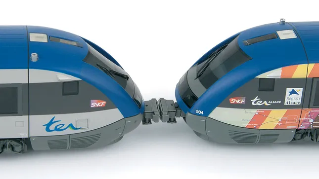 Set of 4 working Scharfenberg coupler heads (NEM 362 and NEM 363)