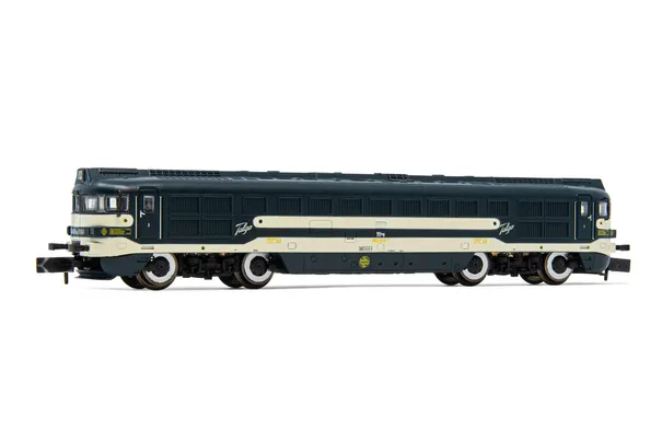 RENFE, Diesellokomotive 3003T, "Virgen del Yugo", blau/beige Lackierung, Ep. IV, mit DCC-Decoder