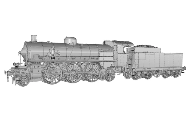 FS, Dampflokomotive Gr. 685, 1. Serie, mit kurzem Kessel und elektrischen Lampen, Ep. III, mit DCC-Sounddecoder