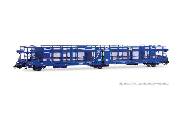 Transfesa, 3-axle car transporter "Mega Car Carrier", blue with original logo