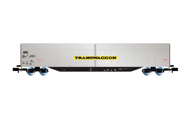 CH-TWA, 4-axle sliding walls wagon Habbiins "Transwaggon", silver/black livery, ep. VI