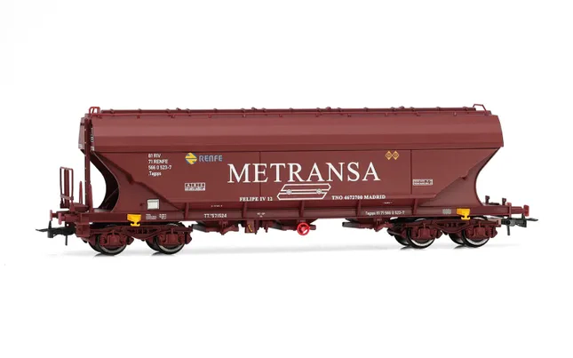 RENFE, silo wagon TT5, oxid red "Metransa" livery, ep. IV
